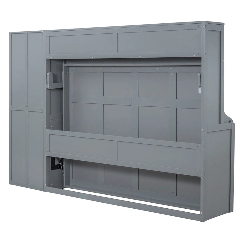 (Lit escamotable) — Avec armoire et tiroirs