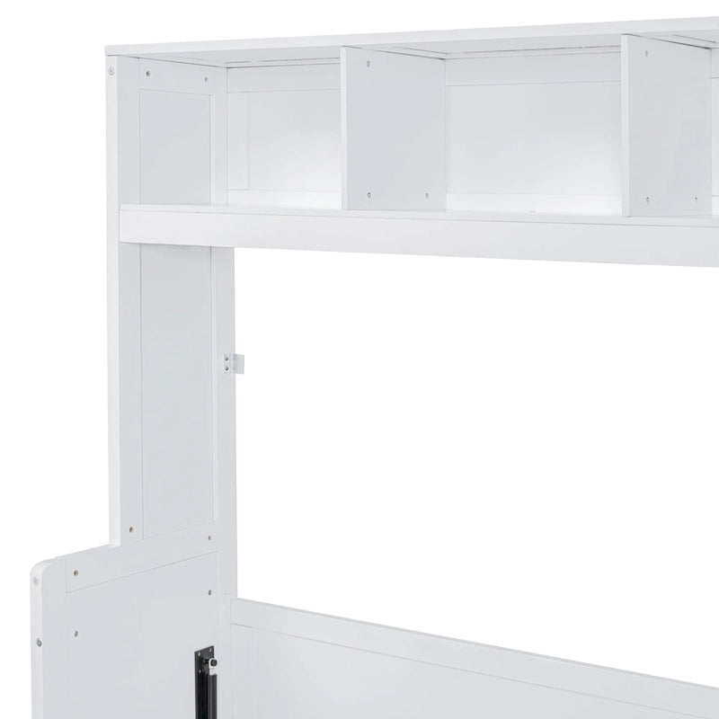 (Lit escamotable) — Avec armoire et tiroirs