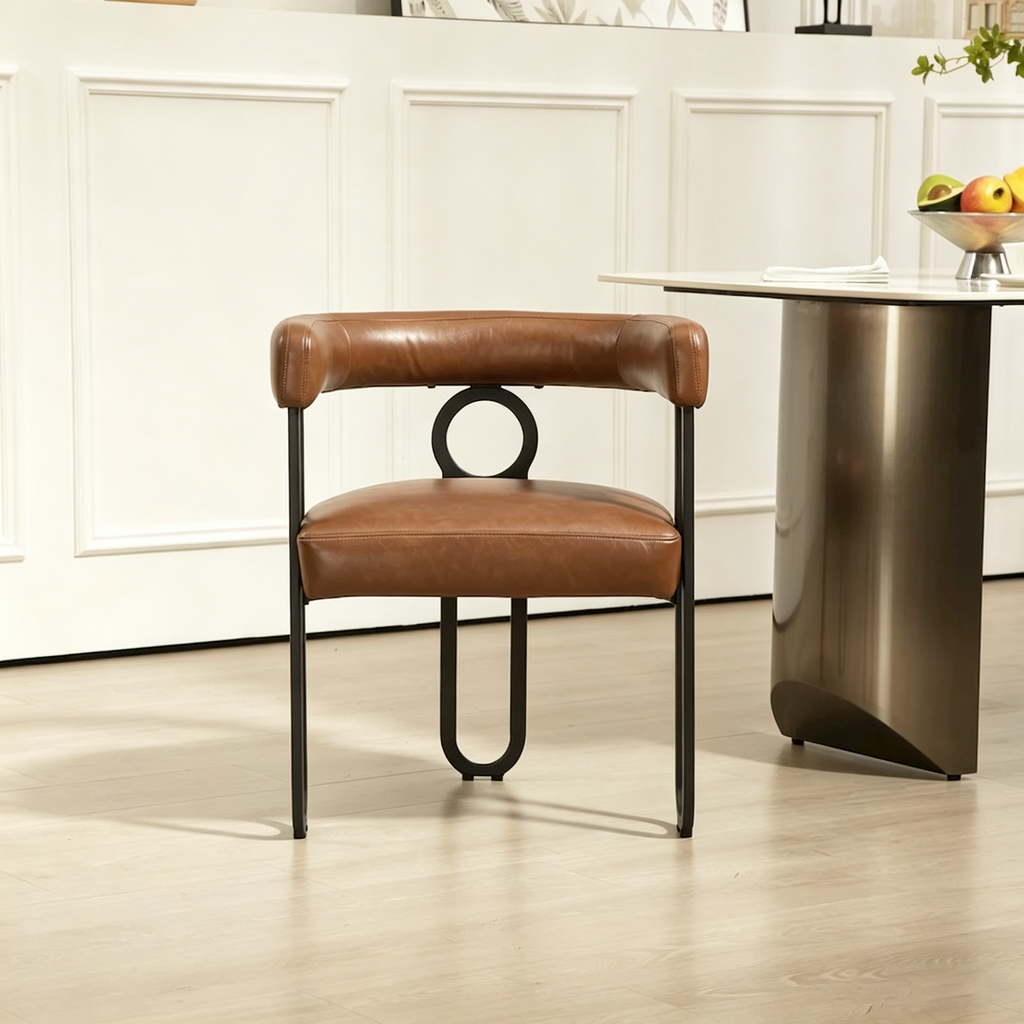 Chaise d'appoint moderne en PU pour le salon ou la salle à manger