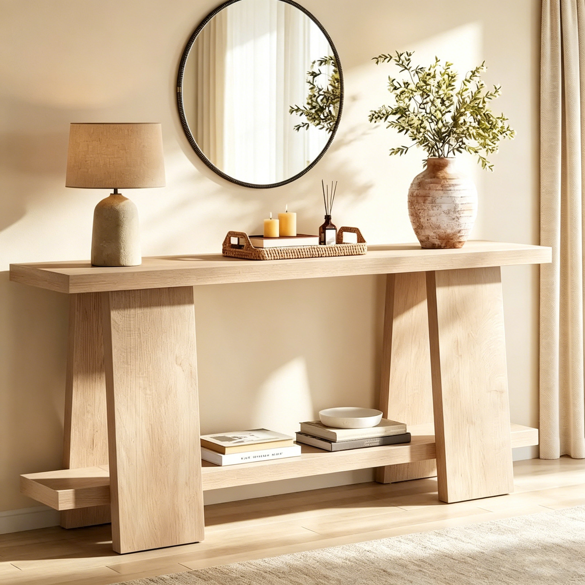 Table d'entrée double couche moderne