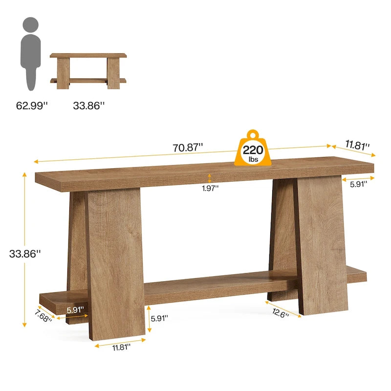 Table d'entrée double couche moderne