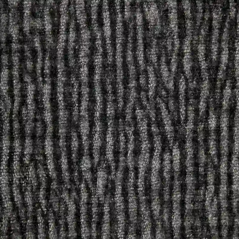 Ensemble de canapé d'angle modulaire 7 places en chenille noir 110 avec 2 oreillers et pouf pour salon ou appartement