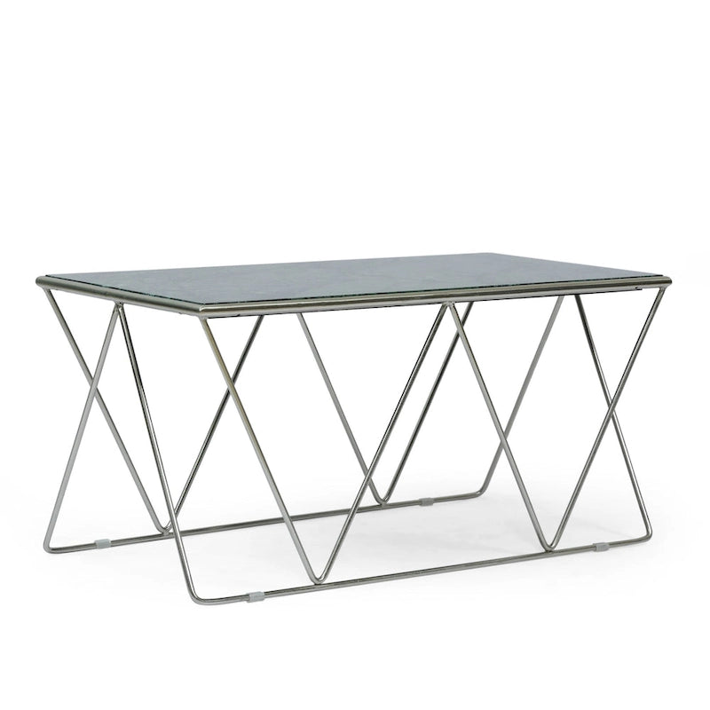 Table basse moderne de luxe faite à la main avec plateau en marbre — 37.00 (L) x 19.00 (l) x 18.00 (H)