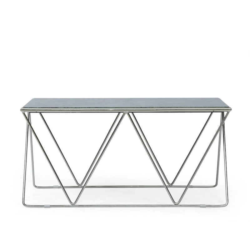 Table basse moderne de luxe faite à la main avec plateau en marbre — 37.00 (L) x 19.00 (l) x 18.00 (H)