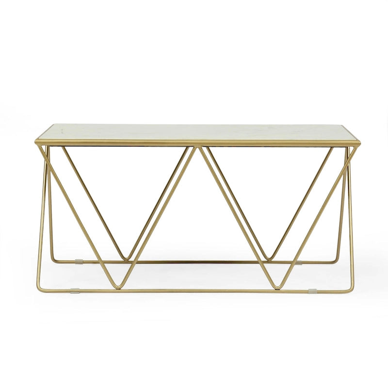 Table basse moderne de luxe faite à la main avec plateau en marbre — 37.00 (L) x 19.00 (l) x 18.00 (H)