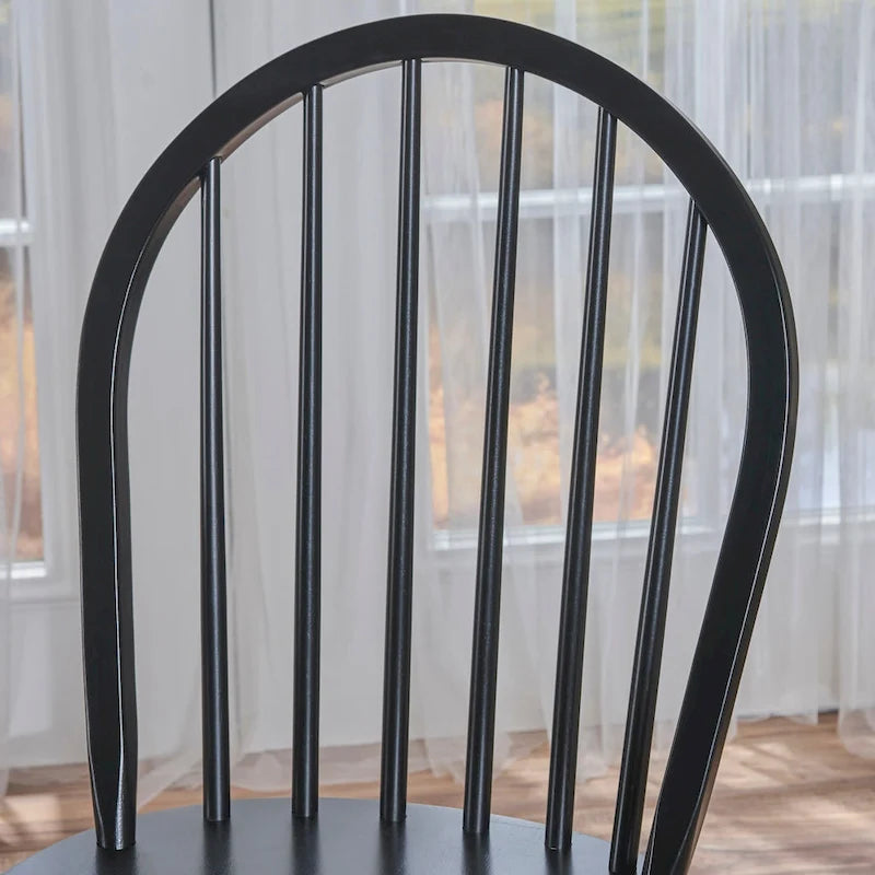 Chaises de salle à manger à dossier haut et barreaux style campagnard (ensemble de 2) — 91,4 cm de hauteur