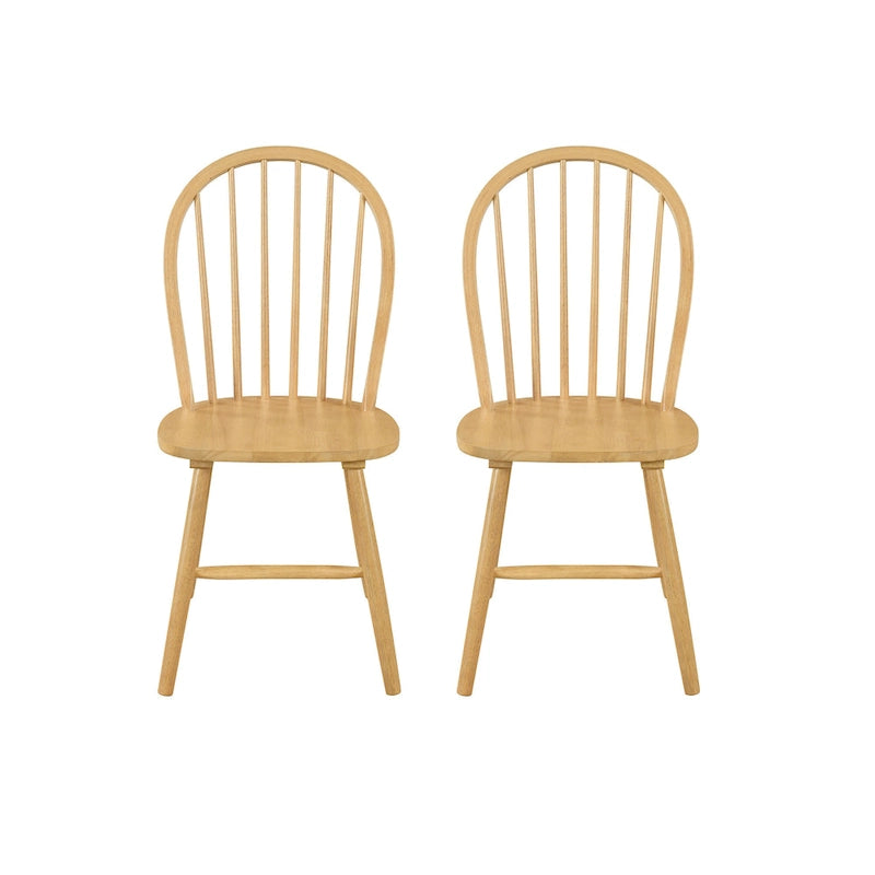 Chaises de salle à manger à dossier haut et barreaux style campagnard (ensemble de 2) — 91,4 cm de hauteur