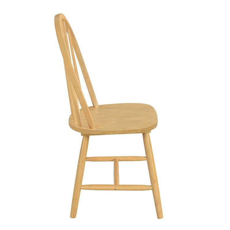 Chaises de salle à manger à dossier haut et barreaux style campagnard (ensemble de 2) — 91,4 cm de hauteur