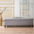 Banc de rangement en tissu