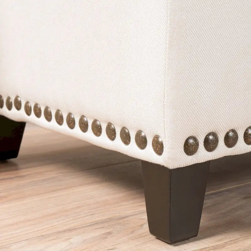 Banc de rangement en tissu