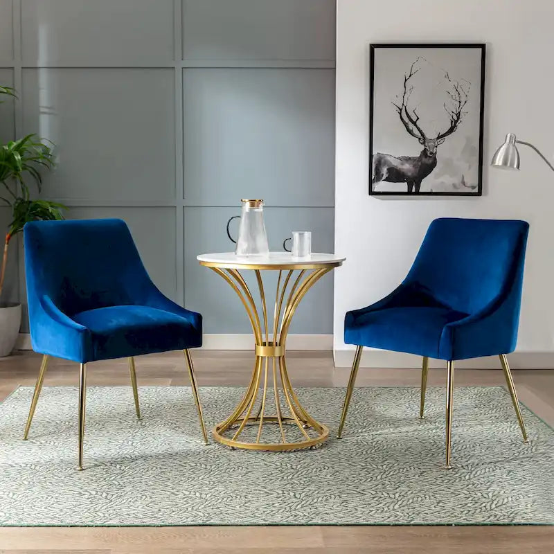 Fauteuil d'appoint contemporain en velours Arcadia (lot de 2)