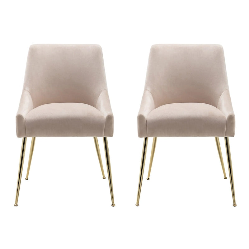 Fauteuil d'appoint contemporain en velours Arcadia (lot de 2)