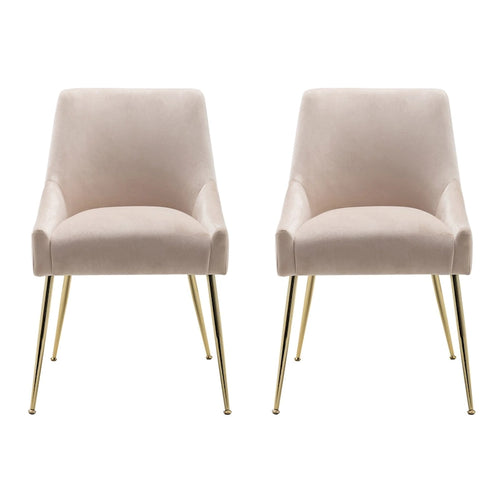 Fauteuil d'appoint contemporain en velours Arcadia (lot de 2)