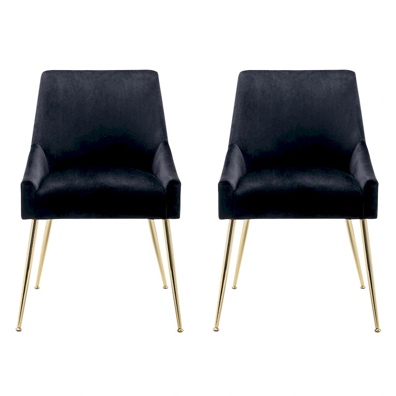 Fauteuil d'appoint contemporain en velours Arcadia (lot de 2)