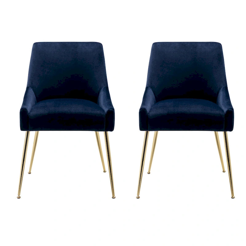 Fauteuil d'appoint contemporain en velours Arcadia (lot de 2)