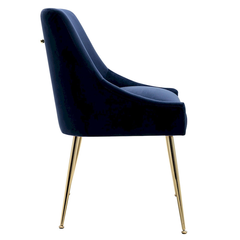 Fauteuil d'appoint contemporain en velours Arcadia (lot de 2)