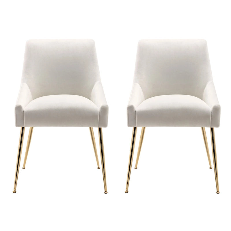 Fauteuil d'appoint contemporain en velours Arcadia (lot de 2)
