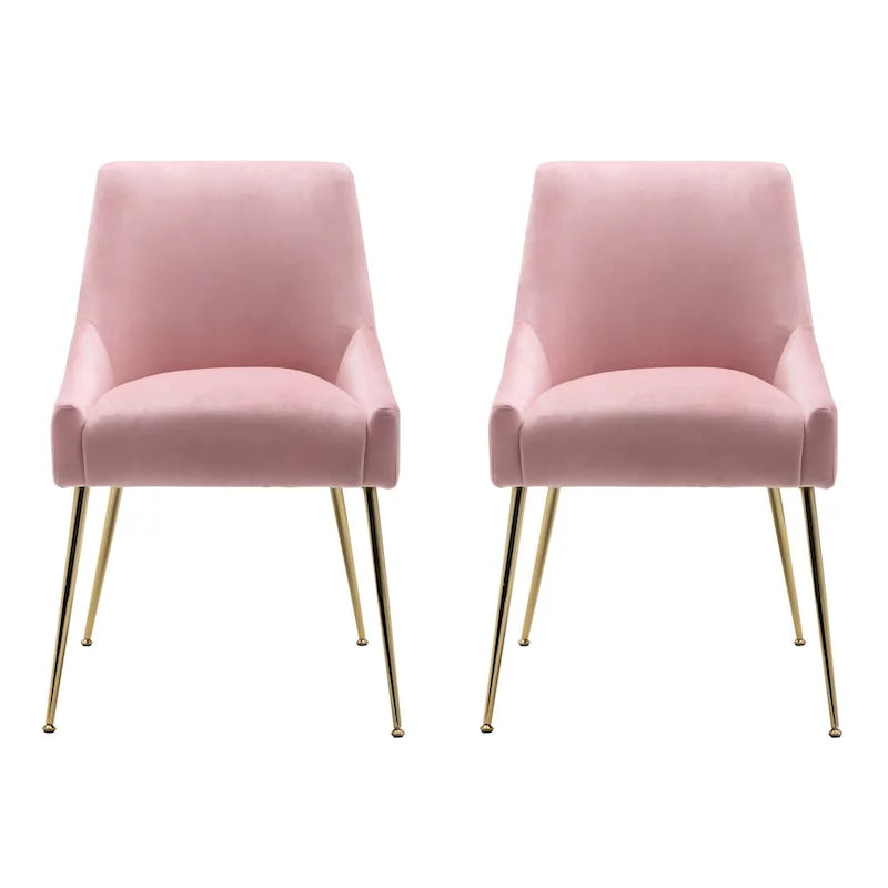 Fauteuil d'appoint contemporain en velours Arcadia (lot de 2)