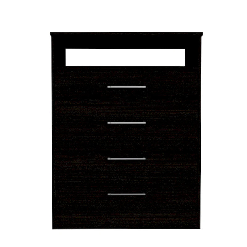 Commode quatre tiroirs (avec ferrures métalliques)