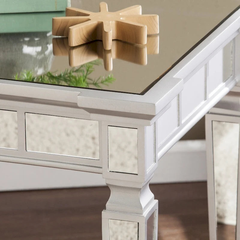 Table d'appoint carrée miroir
