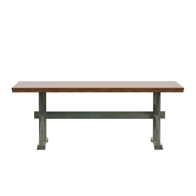 Table à manger en chêne de 78 pouces avec piètement en X