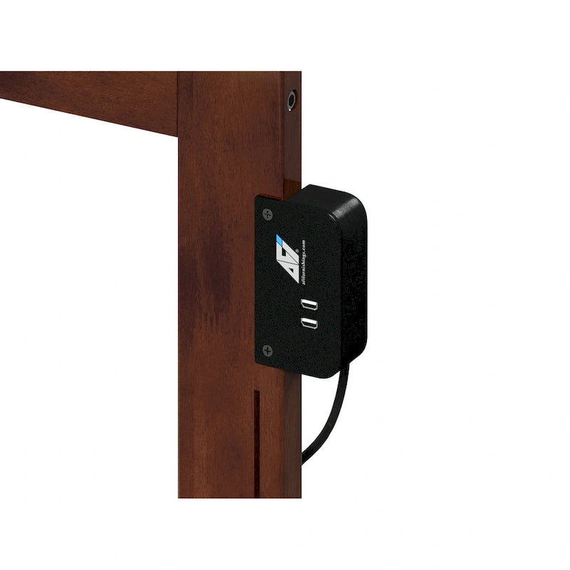 Lit plateforme avec pied de lit assorti et sommier escamotable