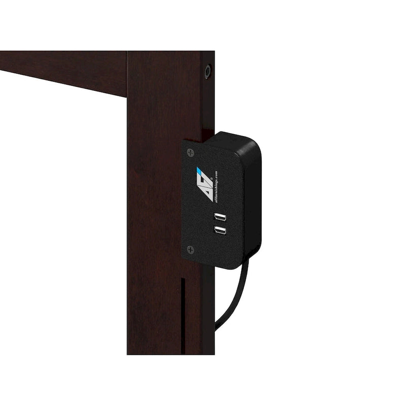 Lit plateforme avec pied de lit assorti et sommier escamotable