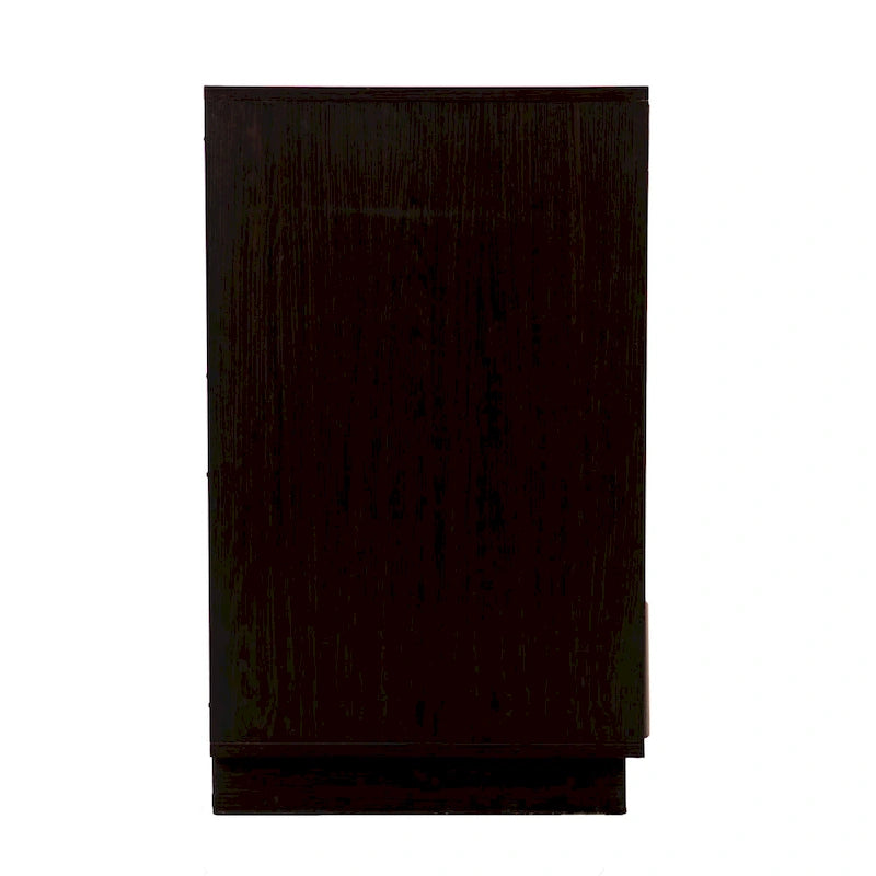 Meuble de rangement en bois marron de style transitionnel moderne
