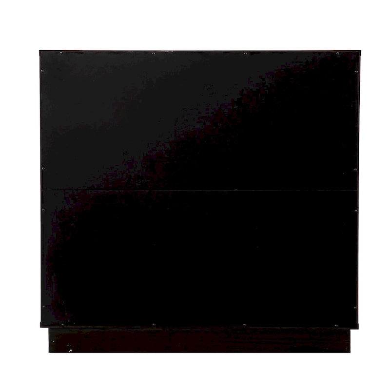 Meuble de rangement en bois marron de style transitionnel moderne