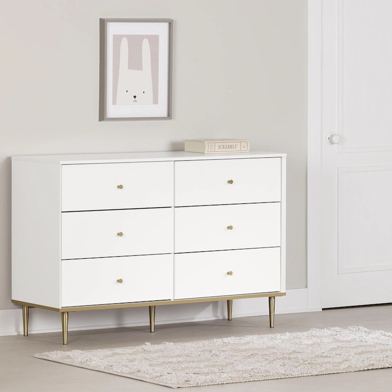 Commode double à six tiroirs
