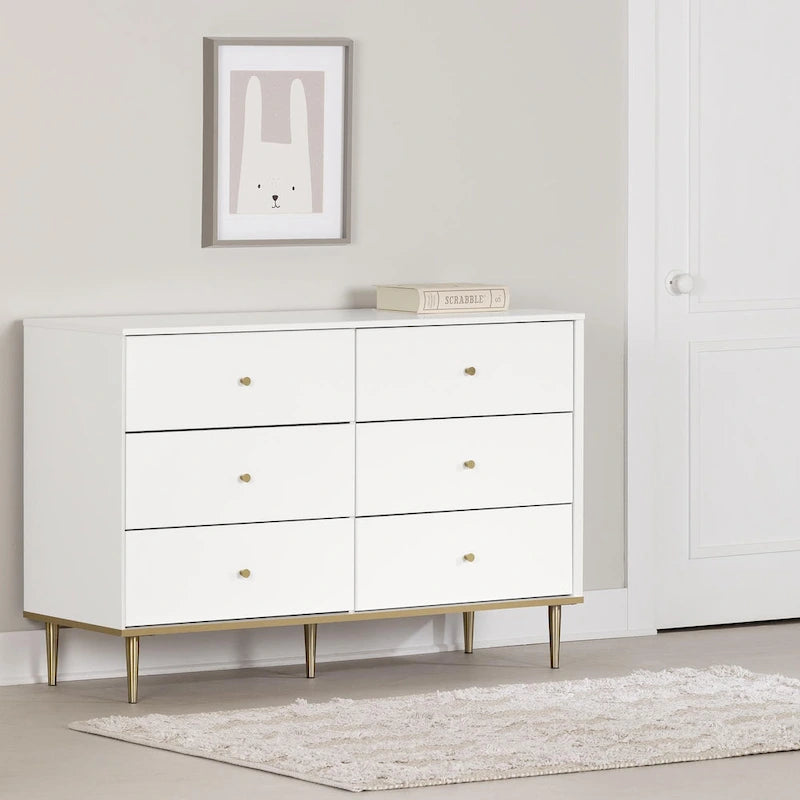 Commode double à six tiroirs