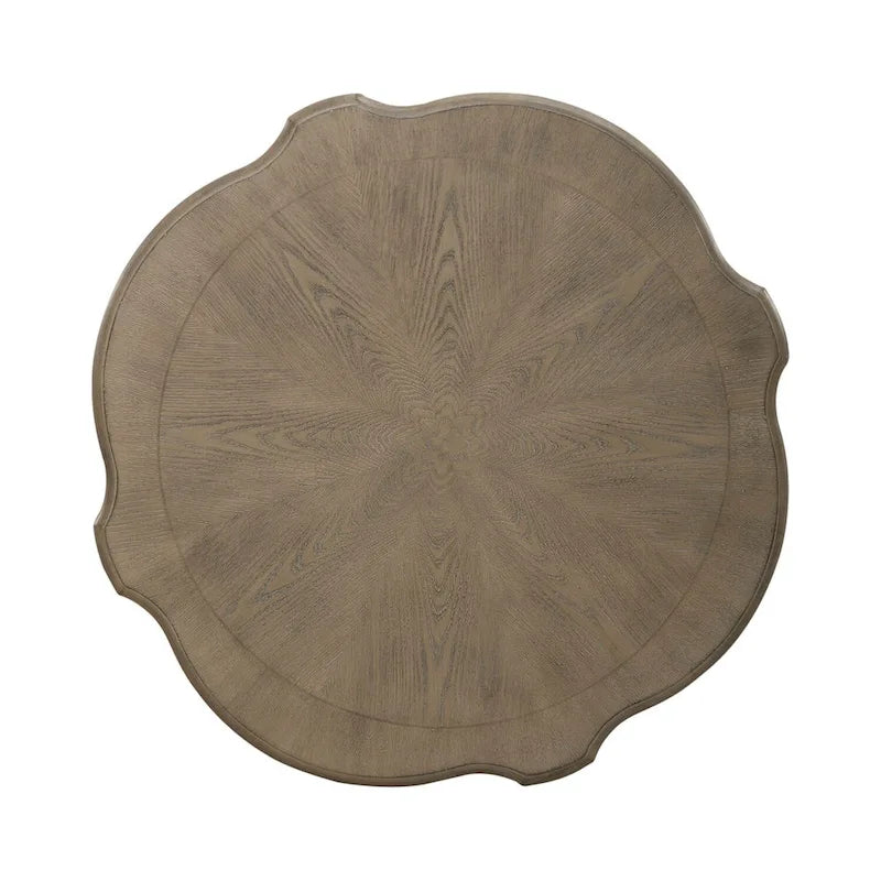 Table basse ronde couleur terre cuite patinée