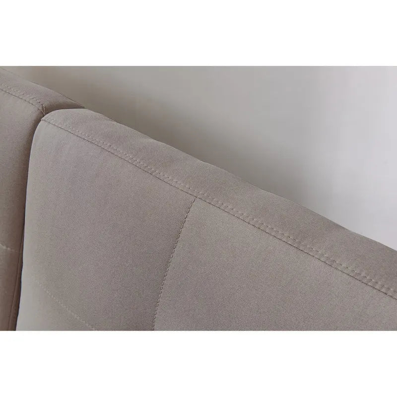 Canapé-lit pliable — Pieds en bois massif, tissu en lin, vert moutarde