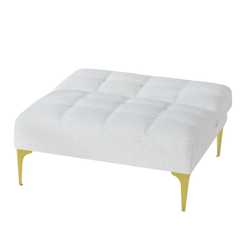 Canapé-lit pliable — Pieds en bois massif, tissu en lin, vert moutarde