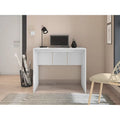 Bureau d'ordinateur moderne 89 cm de large Meuble de bureau pour petits espaces Design minimaliste Table d'étude compacte pour PC et ordinateur portable