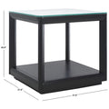 Table d'appoint décorative à plateau en verre — 56 cm (L) x 56 cm (P) x 53 cm (H)